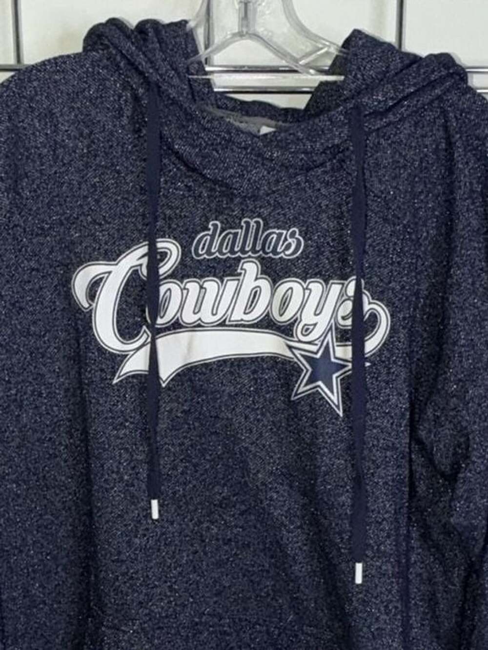 Dallas Cowboys Authentic Women's Metallic Sparkle Hoodie 2XL